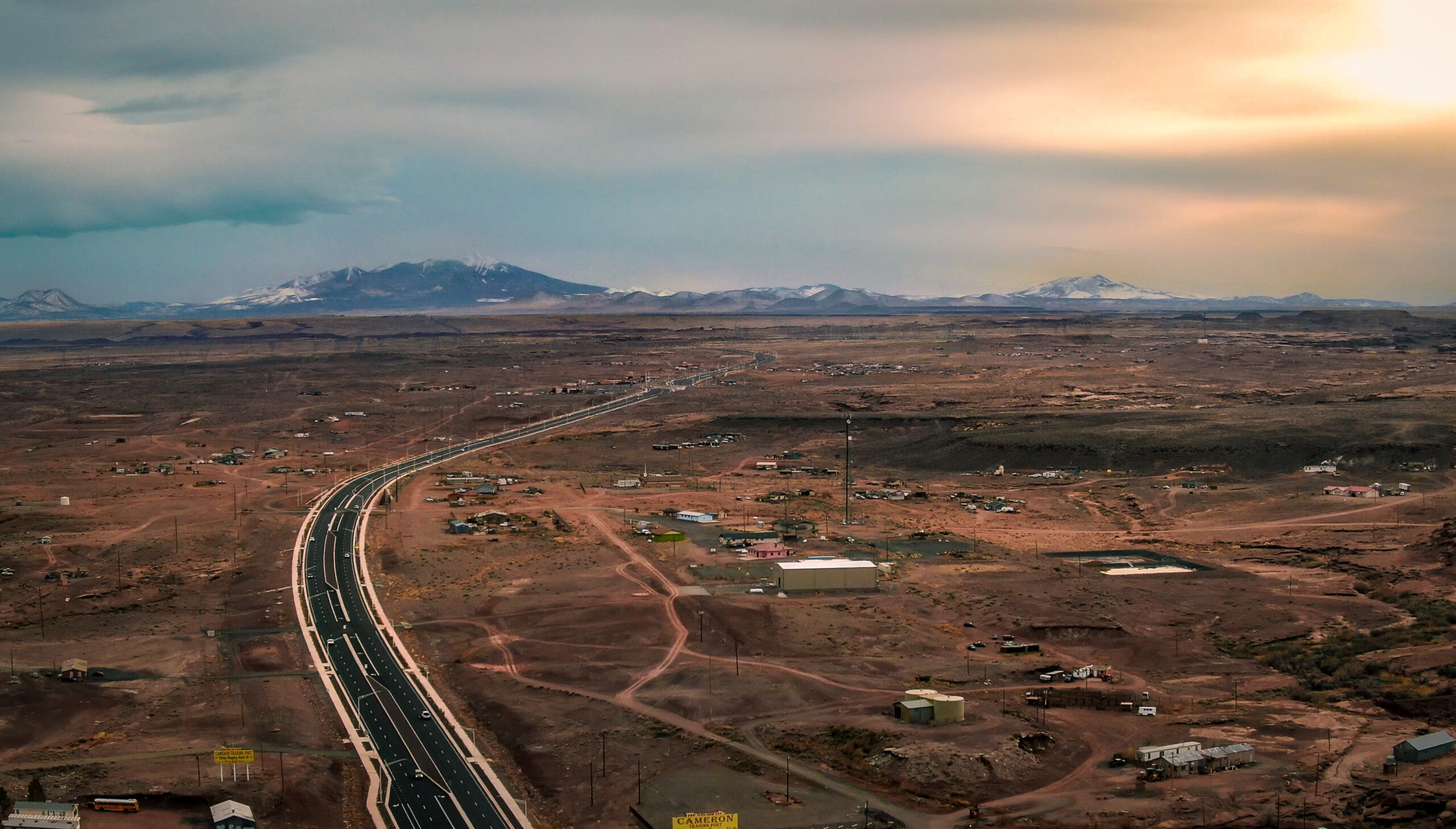 Cameron, Navajo Nation, Arizona looking south towards the San Francisco Peaks